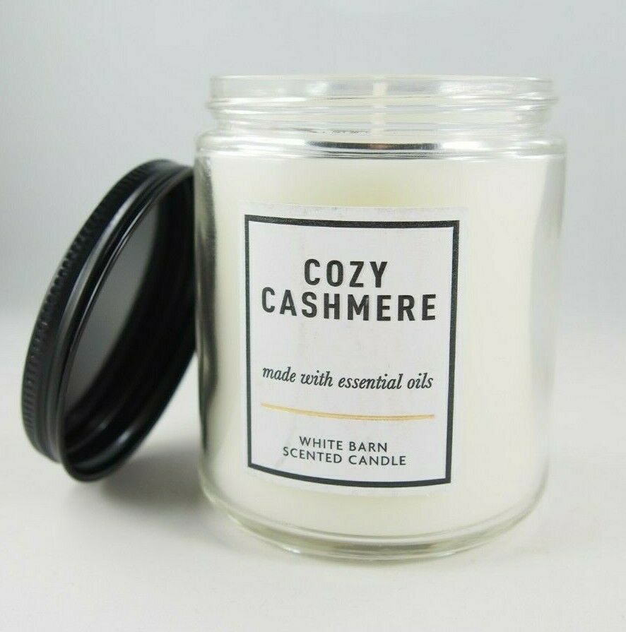 (1) Bath & Body Works cozy cashmere single wick scented candle medium 7oz new