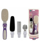 PERFECT PEDICURE SYSTEM 4 INTERCHANGABLE HEADS BUFF, POLISH, EXFOLIATE, FILE NEW - $6.29