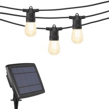 S14 Bulb Solar Led Weatherproof Outdoor St Lights, 27 Feet, Black - £45.70 GBP