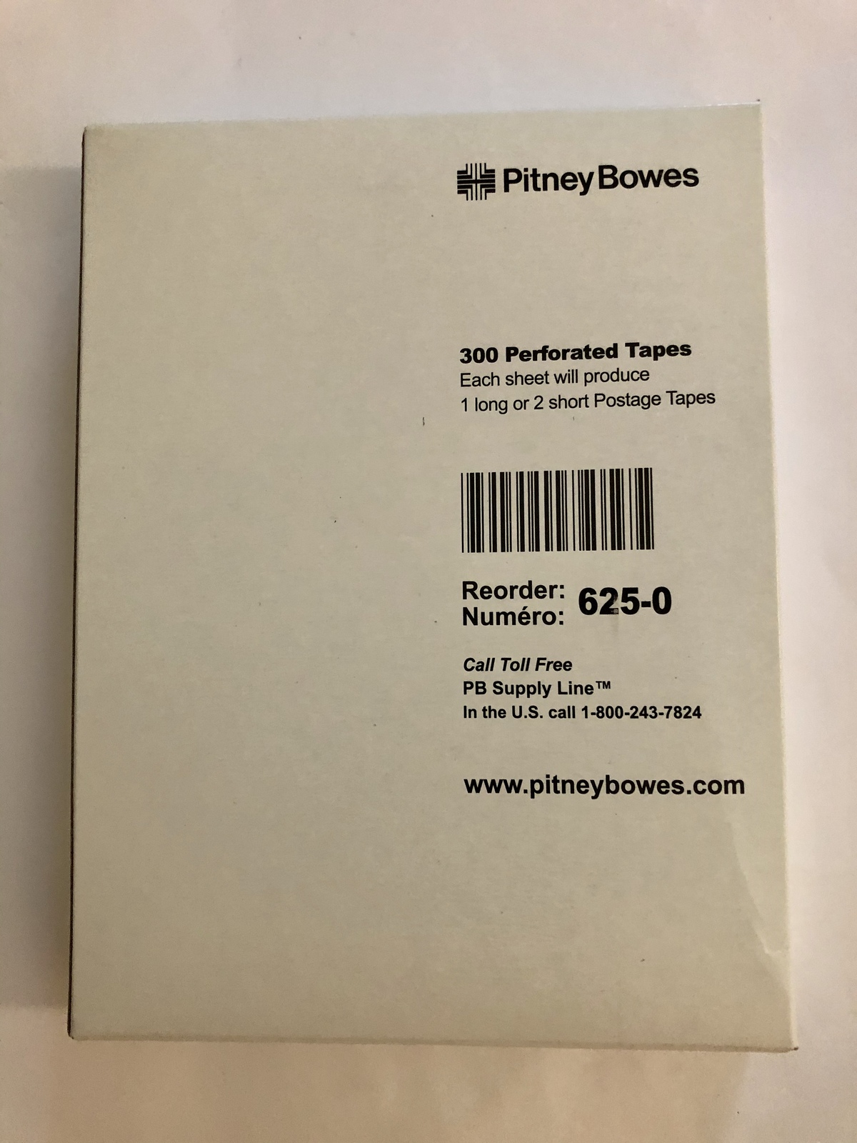 Pitney Bowes SendPro C Auto DM300 DM400 Series Postage Tape Strips 625