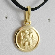 SOLID 18K YELLOW GOLD ST SAINT SANT CRISTOFORO CHRISTOPHER MEDAL, MADE IN ITALY  image 1