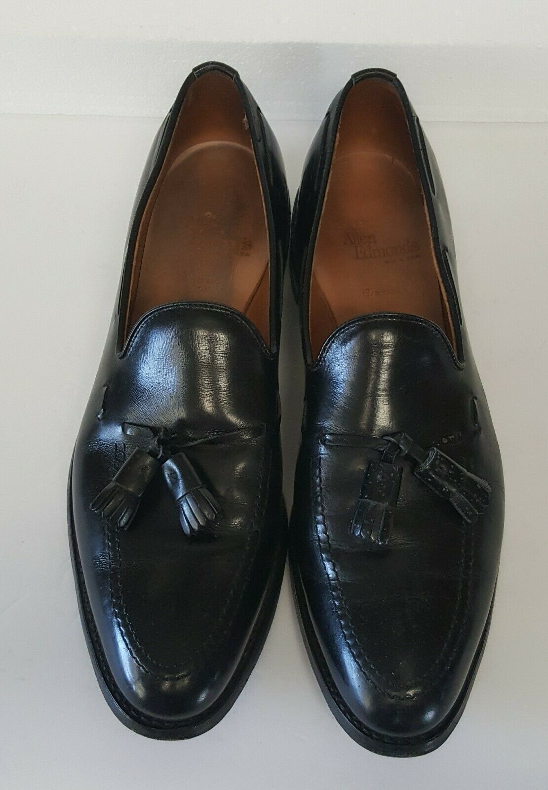 Allen Edmonds Black Leather Mens Tassel Dress Loafers sz 12AA 69130 ...