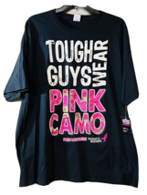 Realtree Tough Guys Wear Pink Camo Breast Cancer Mens T Shirt Size 3XL Black - $24.14