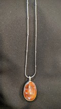 Vintage Red Jasper pendant with 20" necklace. - $30.00