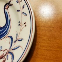 Portuguese Trinket Dish, Outeiro Agueda Hand-Painted Porcelain, Tiny Bird Plate image 3