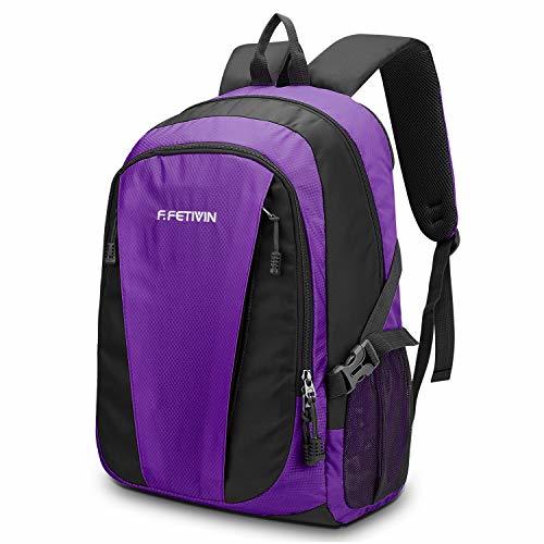F.FETIVIN Backpack for School College Student Hiking Travel Fit Laptop ...