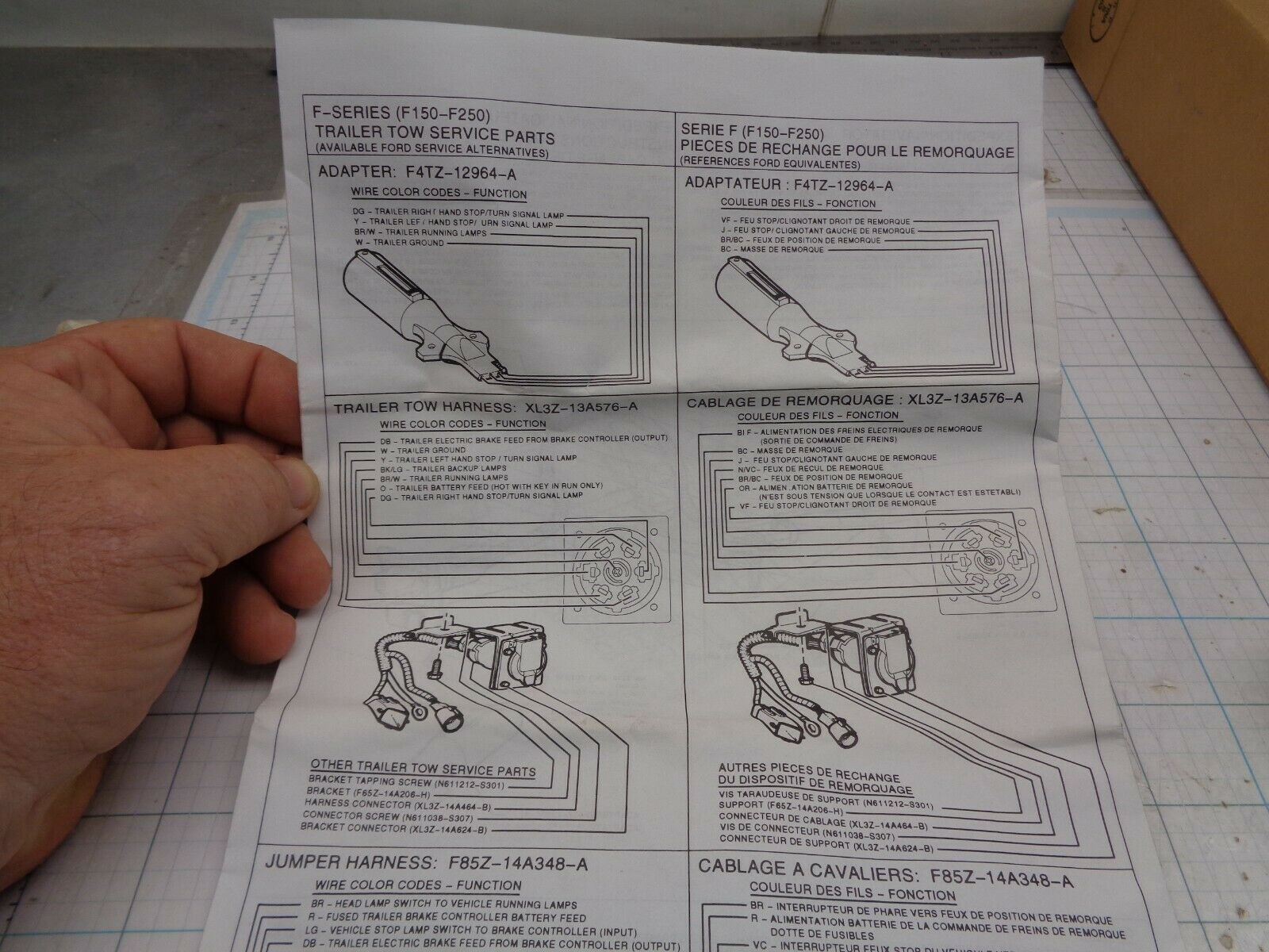 Ford XL3Z15A416AB Trailer Hitch Towing Wiring Wire Harness Kit OEM