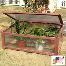 Greenhouse Garden Portable Wooden Greenhouse Solid Structure Easy Movement - $282.59