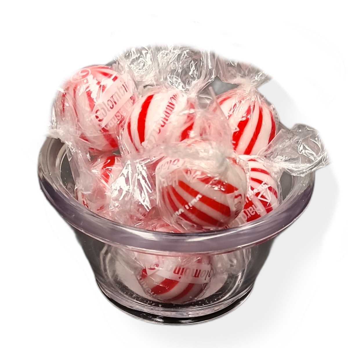 Striped Peppermint Ball Mints Hard candy bulk wrapped candy 2 Lbs. Mints