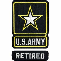 Official US Army Logo Retired 2 pc Set Patch In Stock - $9.89
