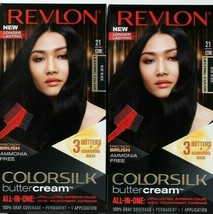 2 Revlon 21 12BB Blue Black Vivid No Ammonia Hair Color Colorsilk Buttercream