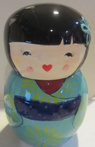 World Market Kokeshi Cookie Jar  Asian Doll - $37.95