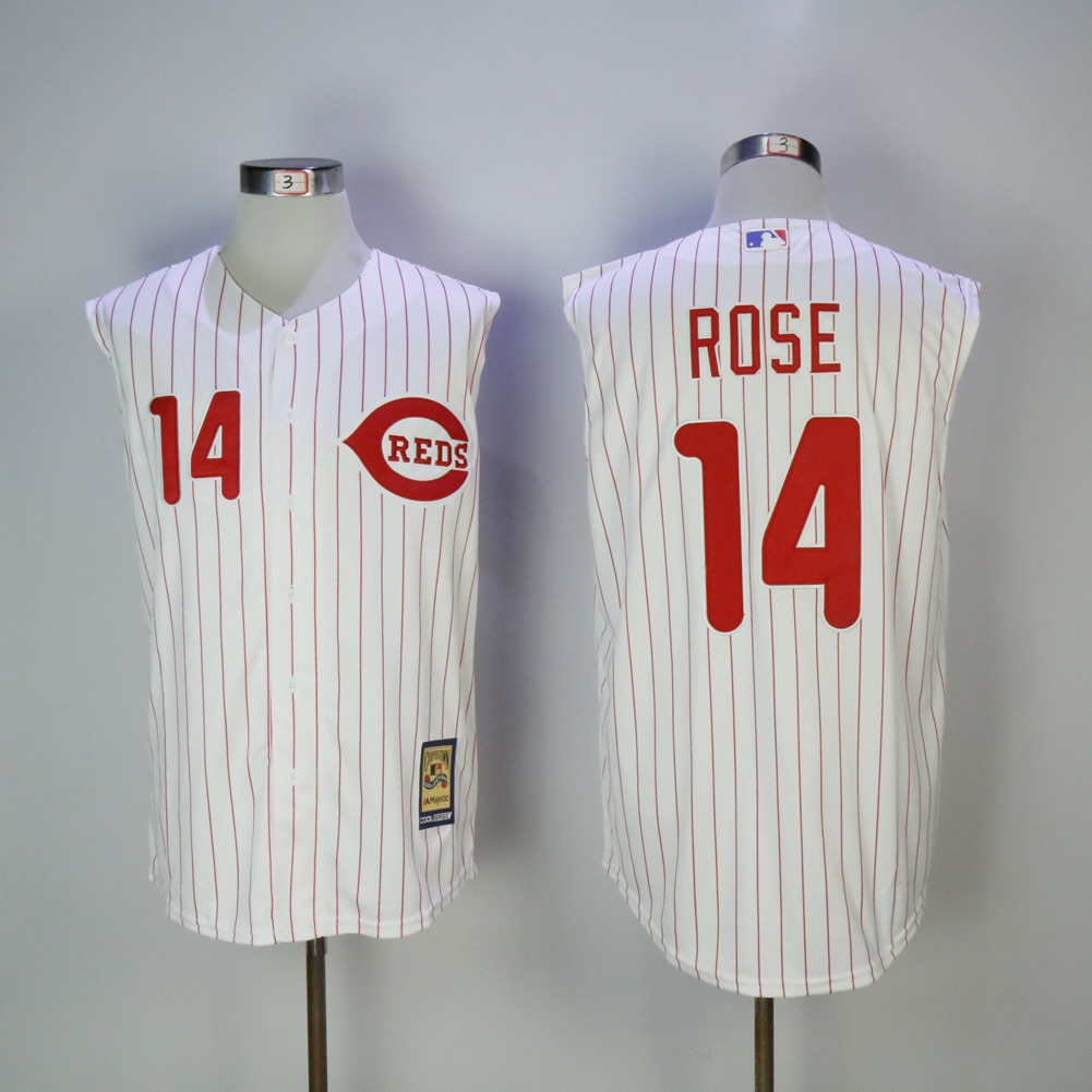 Men's Cincinnati Reds Pete Rose White Throwback Jerseys Other