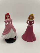 Princess Cake Toppers Ariel The Little Mermaid  Aurora Blue Birthday 4&quot; ... - $11.99