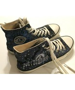 DOCTOR WHO Huan Qiu Fashion Phone Booth Blue Unisex High Top Canvas Sneaker - $34.64