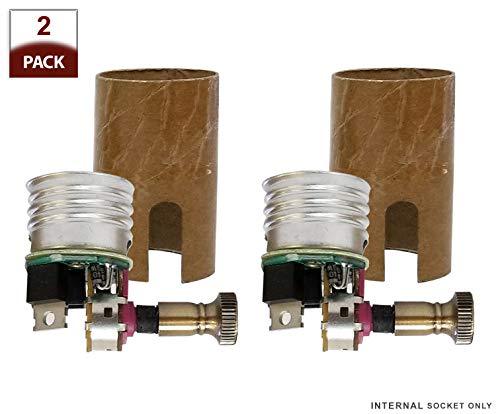 Royal Designs LSDI-5041-AB-2 UL Listed Dimmer Lamp Socket, Paper Insulator E26 M