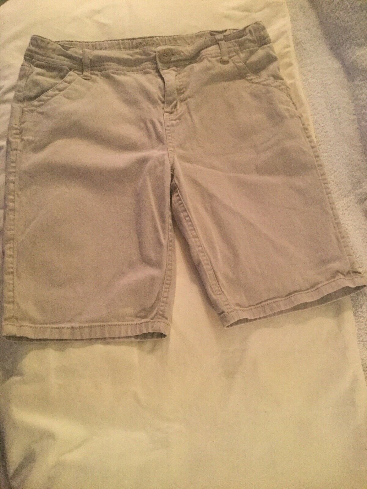 Justice shorts uniform khaki flat 