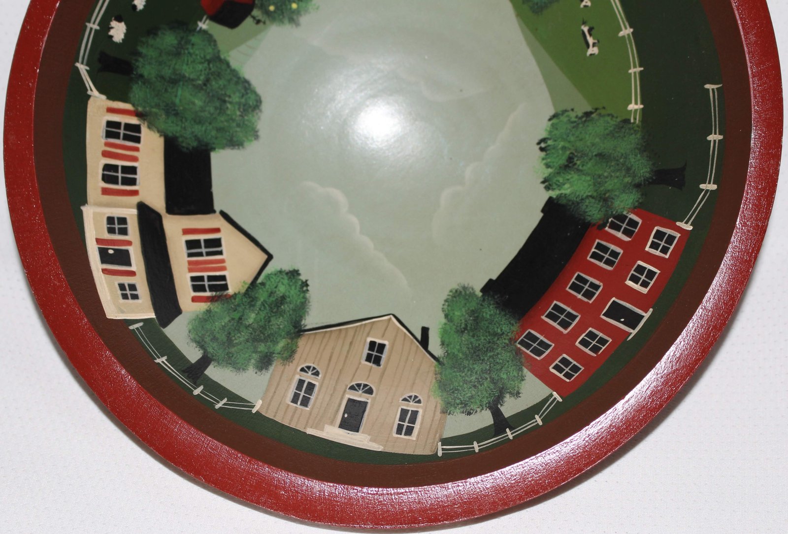 Vintage Large Wooden Bowl by Weston Bowl Mill, Weston Vermont