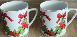Vintage Lefton Red Cardinal Mug 1303 Christmas Holiday Mug Mid Century S... - $13.49