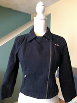 Hollister Cropped Biker Jacket Sz Large - $29.02