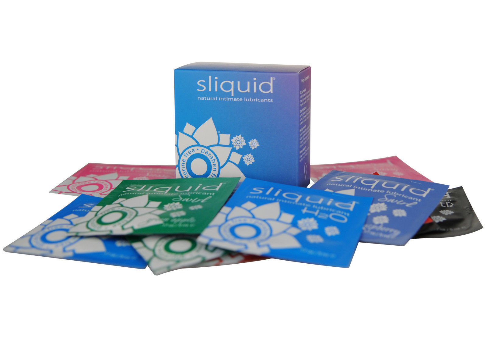 SLIQUID NATURAL LUBE CUBE PILLOW SAMPLE TRAVEL PACK 5ml 12 Packets