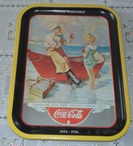 Vintage Coca - Cola Metal Tray Fiftieth Anniversary Sea Captain - 1987 - $14.99