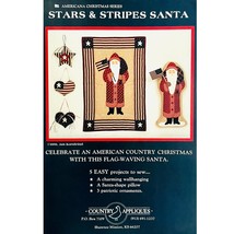 Quilt Pattern Stars and Stripes Santa Jan Kornfeind Americana Christmas ... - $8.90