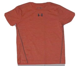 Under Armour Heat Gear Loose Fit Girls Short Sleeve T Shirt SZ YSM Small Orange - $9.00