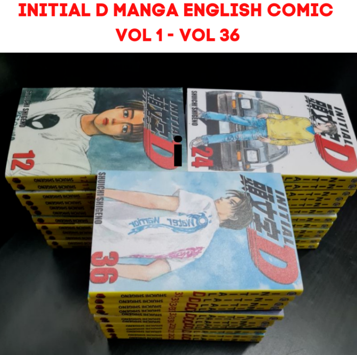 INITIAL-D Shuichi Shigeno Manga Anime Comic Volume 1-36 Full Set English Version