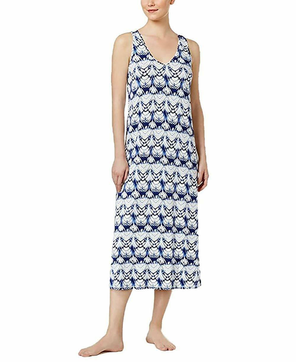 Alfani Womens Racerback Printed Knit Nightgown Shabori - Sleepwear & Robes