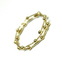 18K YELLOW GOLD MAGICWIRE MULTI WIRES RING, ELASTIC WORKED, SPHERES, SNAKE image 2
