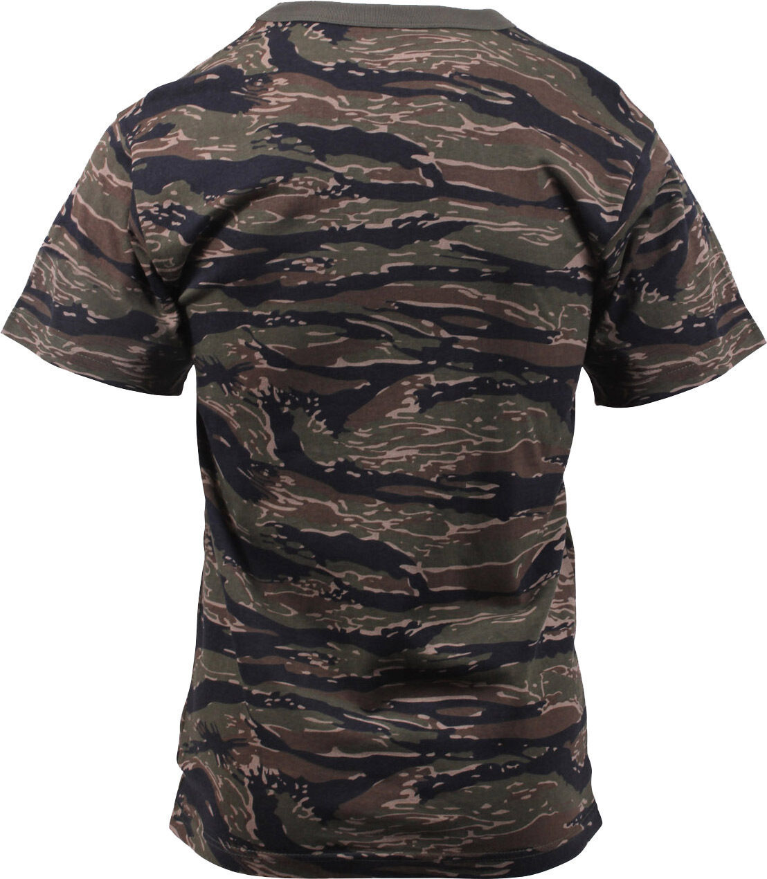 Mens Tiger Stripe Camouflage Tactical Military Short Sleeve T-Shirt - T ...