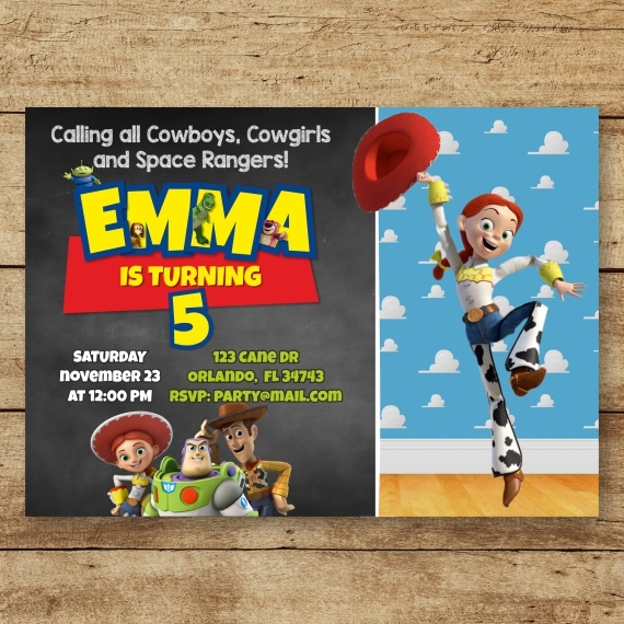 Toy Story Digital Invitation, Jessie Invitation, Girl Birthday ...