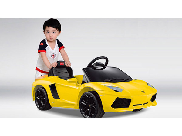 Yellow Lamborghini Ride On Toy Car Style For Kids Remote Control 6V Battery  Toy Vehicles