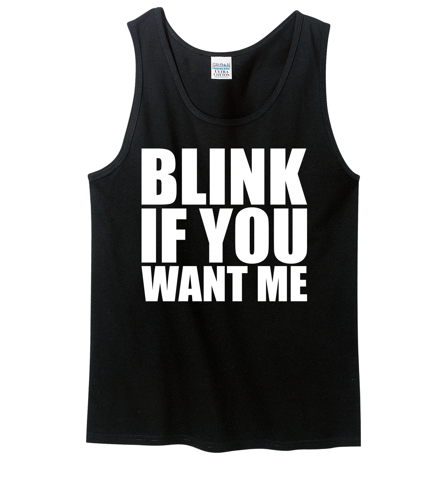 Image of Blink If You Want Me Funny Sexual Shirt Mens Tank Top