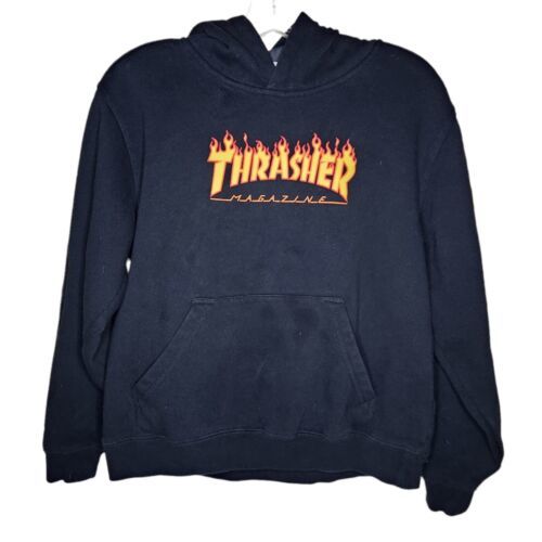 Thrasher Magazine Flame Logo Pullover Hoodie Sweatshirt Medium San Francisco