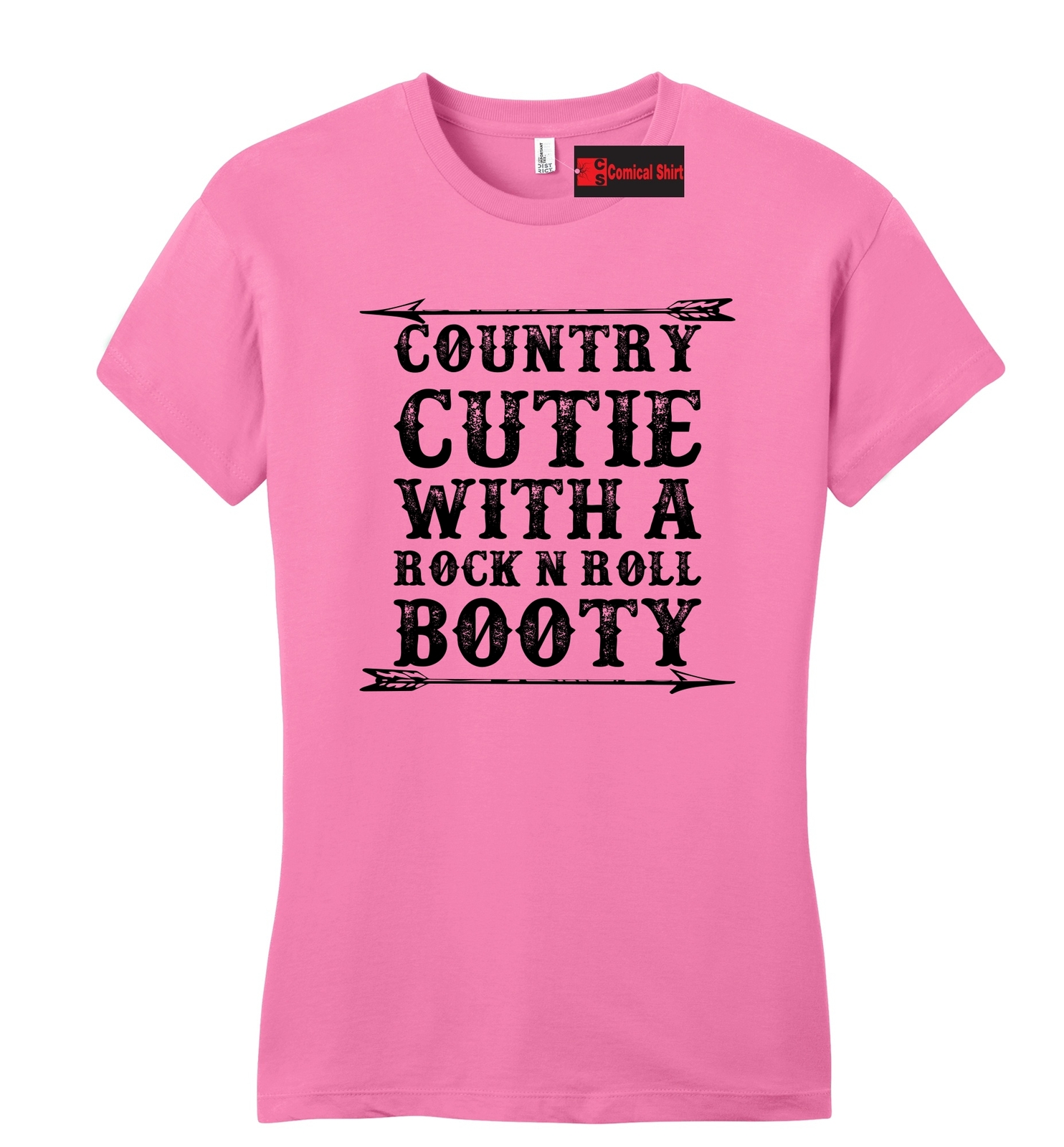 Country Cutie With Rock N Roll Booty Cute Graphic Tee Western Ladies ...
