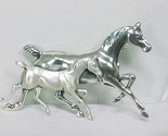 BEAU STERLING 2 HORSES Vintage BROOCH Pin - FREE SHIPPING