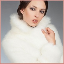 Fluffy White Imitation Mink Classic Retro Lapel Collar Long Sleeve Zip Up Coat  image 3