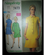 Simplicity Designer Fashion #7473 Junior Size Dress Pattern - Size 9 Bust 32 - $8.16