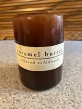 Pier 1 Imports Caramel Butter Pillar Candle 3”x4” infused colonnade - $20.89