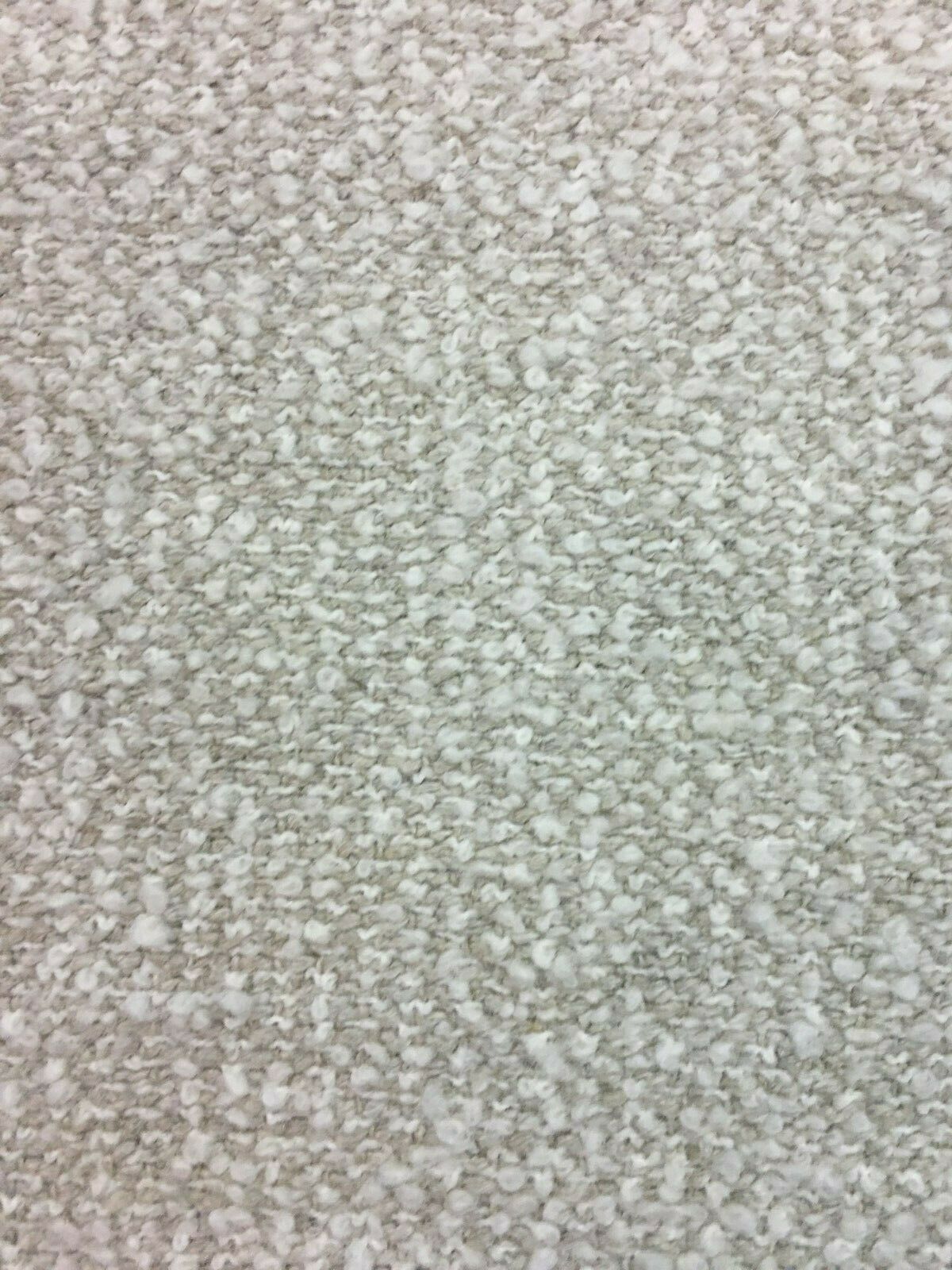 Contemporary Upholstery Fabric Belgian Linen/Wool Cream Boucle 2.25 yd