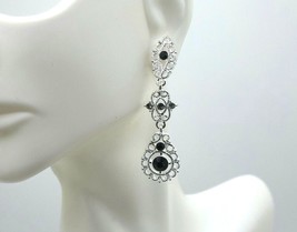 Silvertone Gems Chandelier Fashion Earrings - $8.59
