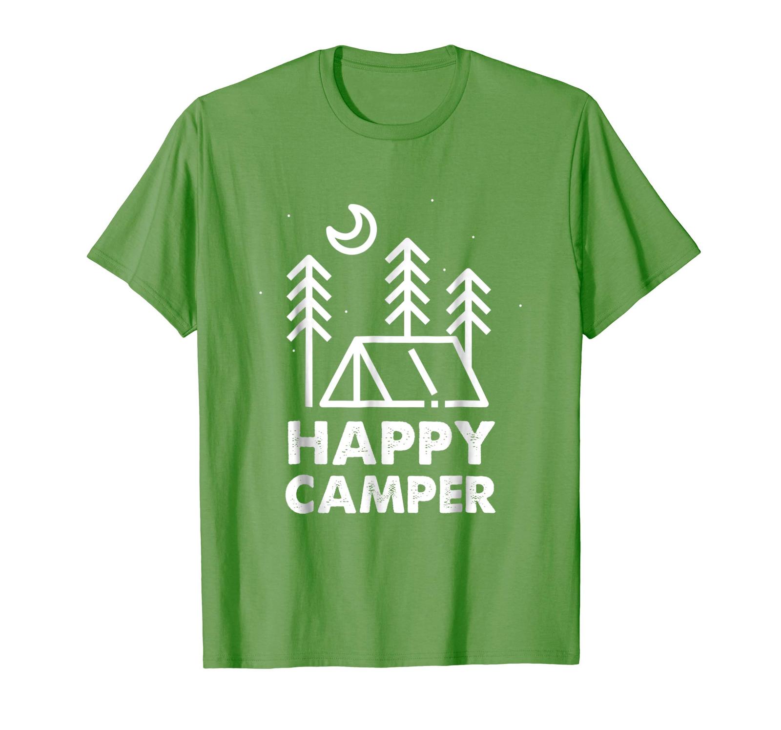 Funny Happy birthday T-Shirt - Happy Camper Camping Tshirt Men - T