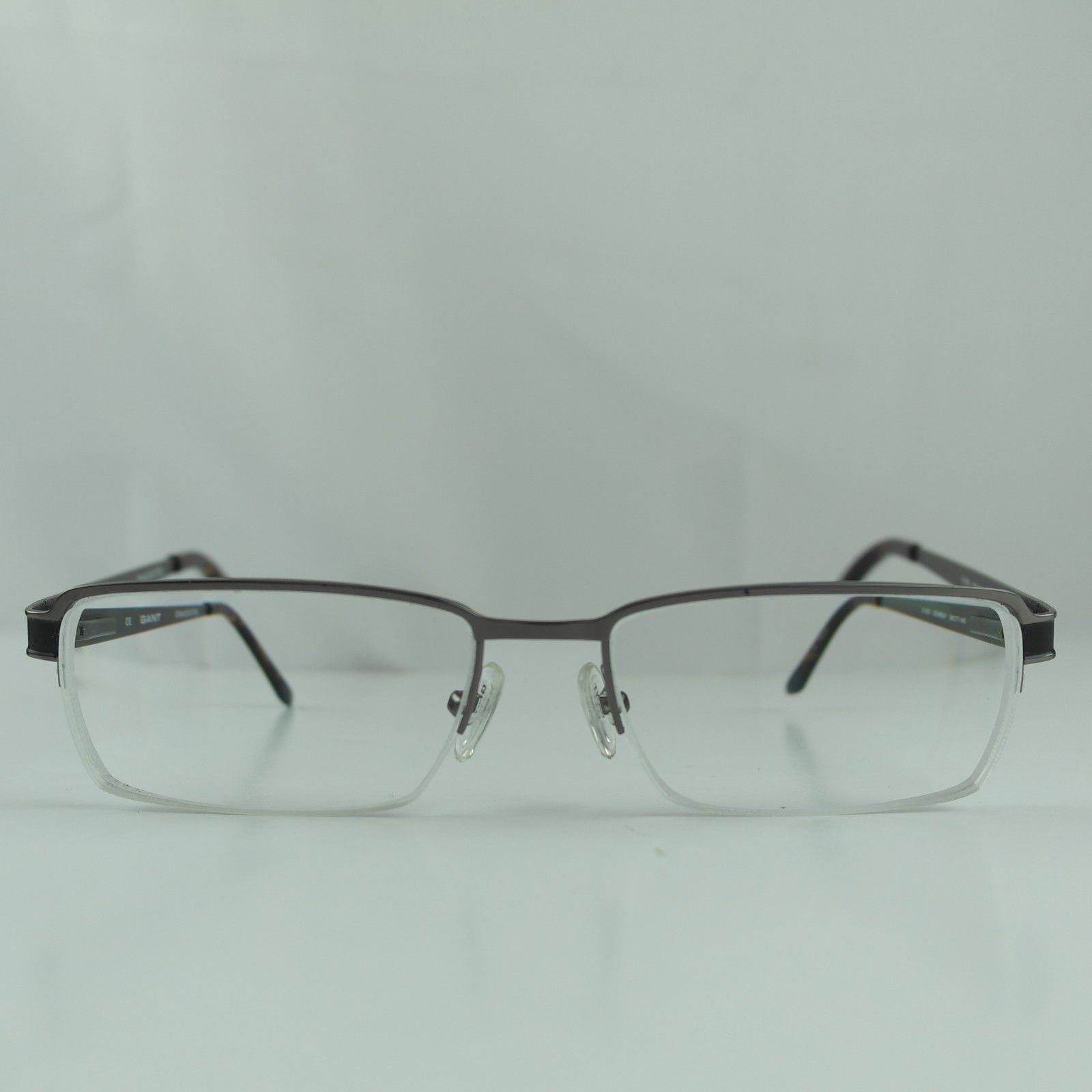 GANT Designer Prescription Glasses with Case - Metallic Half Frames 54 ...
