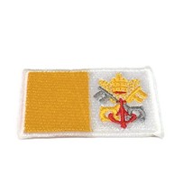 Flag of Vatican City National Country Patch Emblem DIY Embroidered Iron On 1.... - $15.85