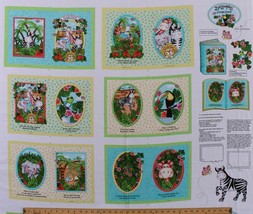 36" X 44" Panel Bazoople Waterfall Soft Book Kids Animals Fabric Panel D573.46 - $8.99