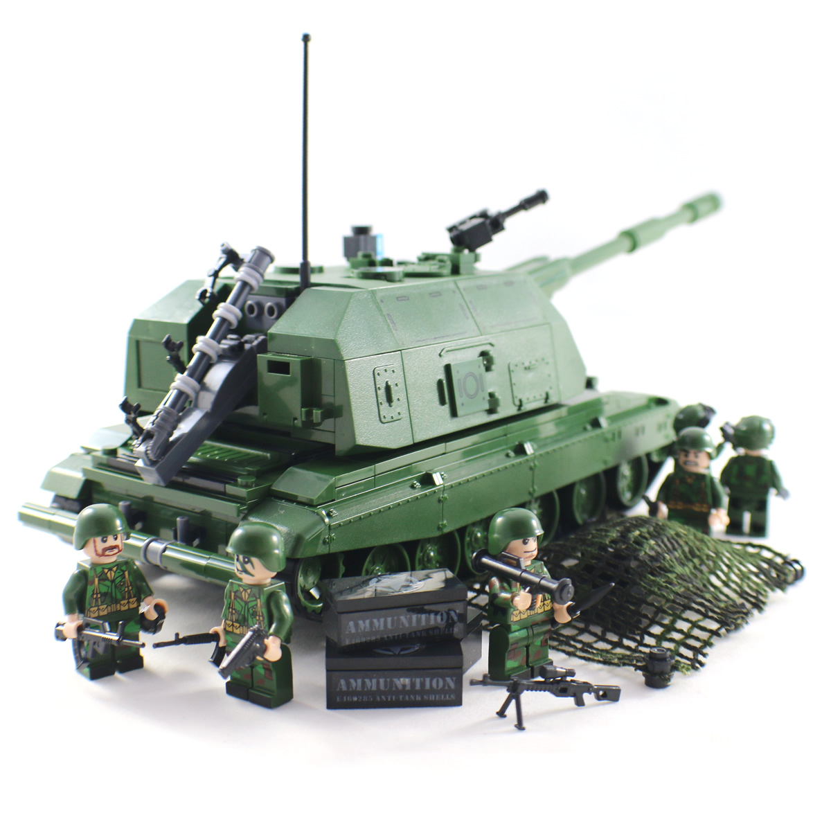 Army MSTA Howitzer Military Building Block Tank Compatible With Lego
