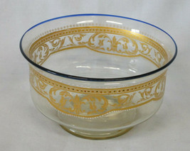 Murano Venetian Salviati Gold &amp; Enamel Finger Bowl 4 1/4 X 2 3/8 - $65.23
