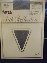 Silk Reflections Silky Diamonds Designs Light Control Top Pantyhose - Si... - $13.48